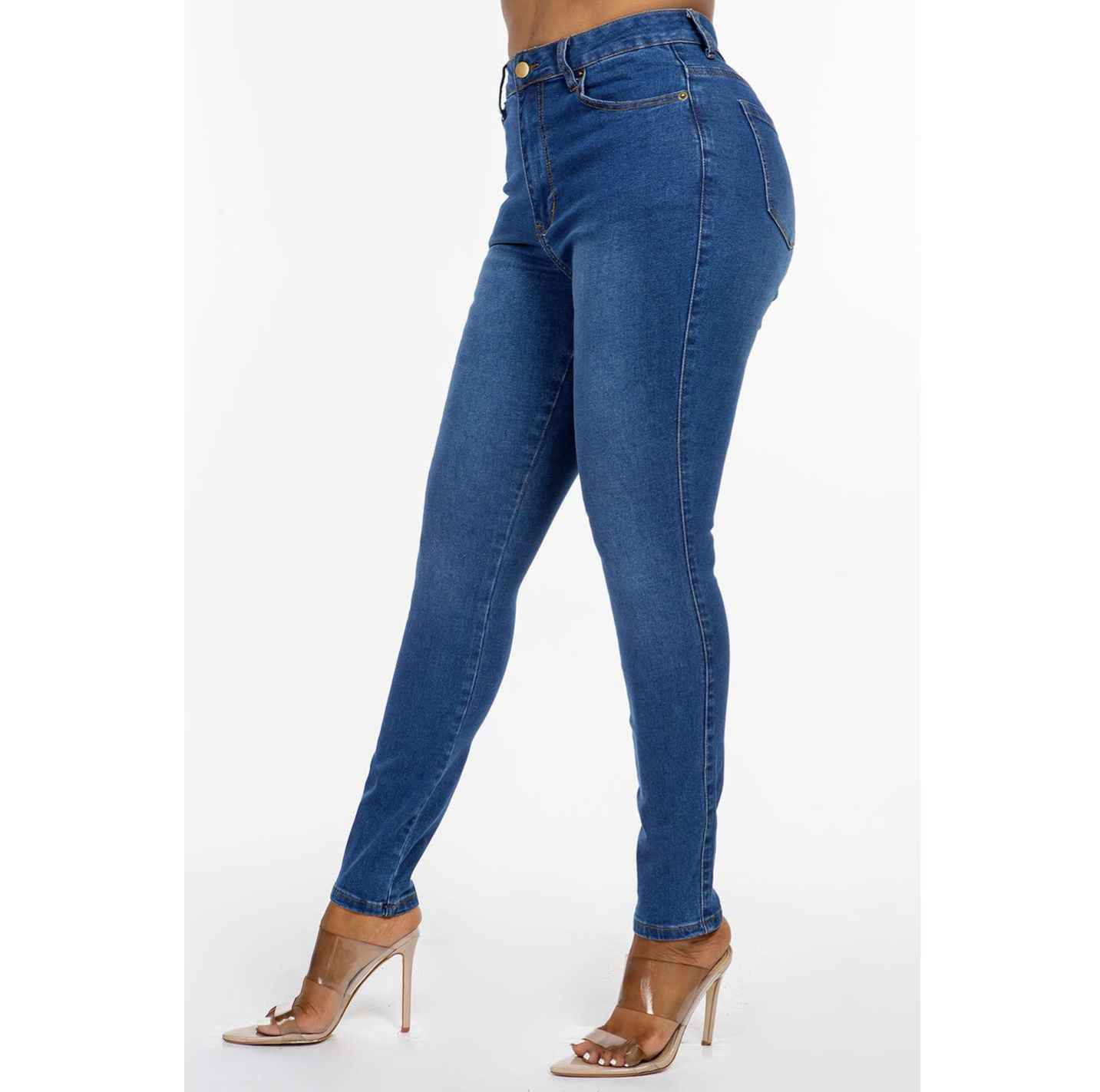 Classic High Waist Skinny Jean - Medium Blue