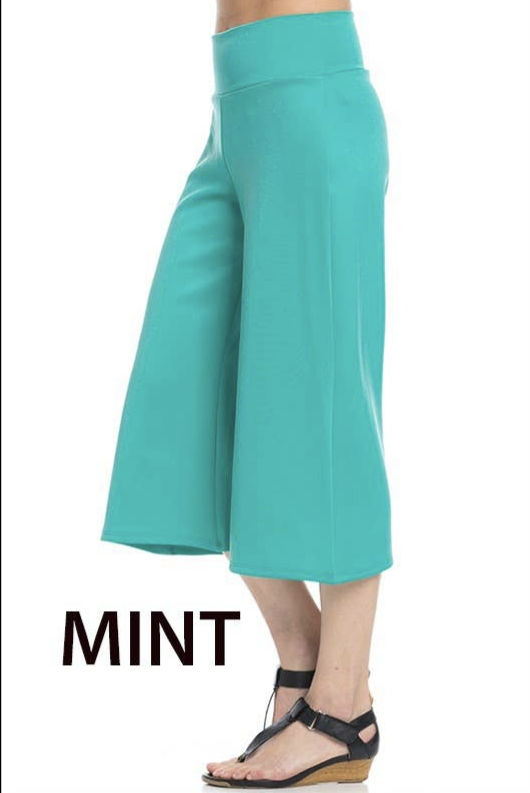 Wide Leg Capri Pants
