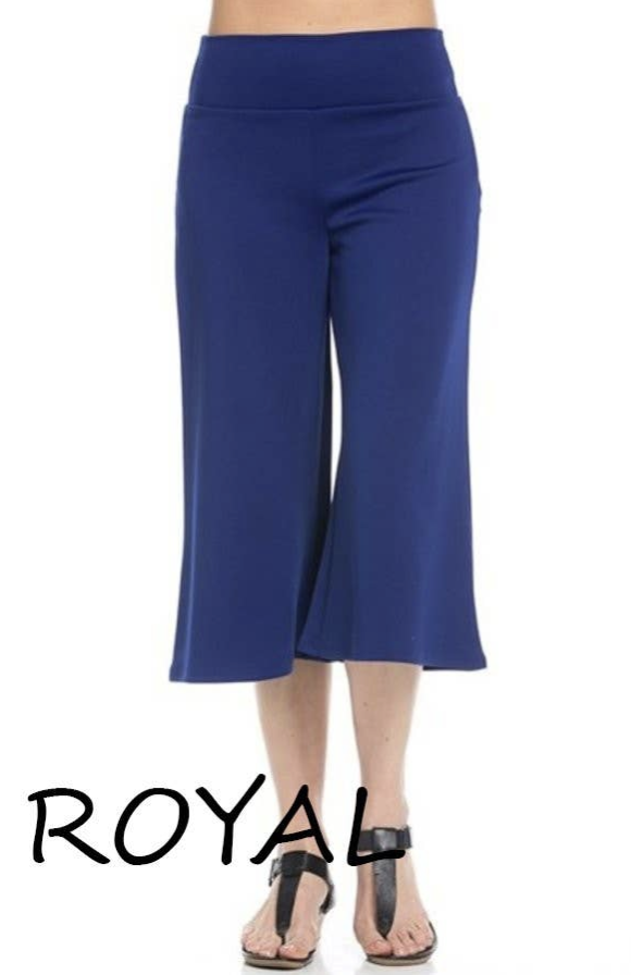 Wide Leg Capri Pants