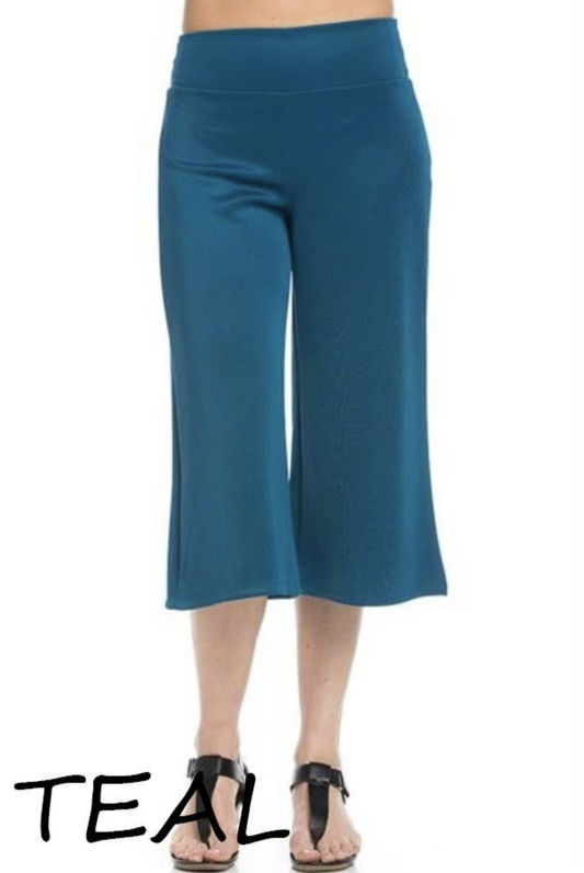 Wide Leg Capri Pants
