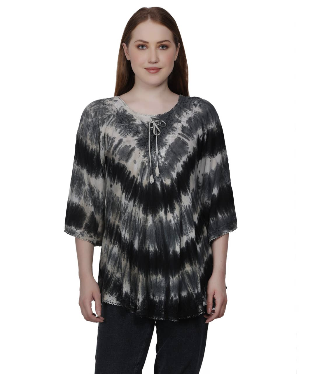 3/4 Sleeve Flowy Blouse