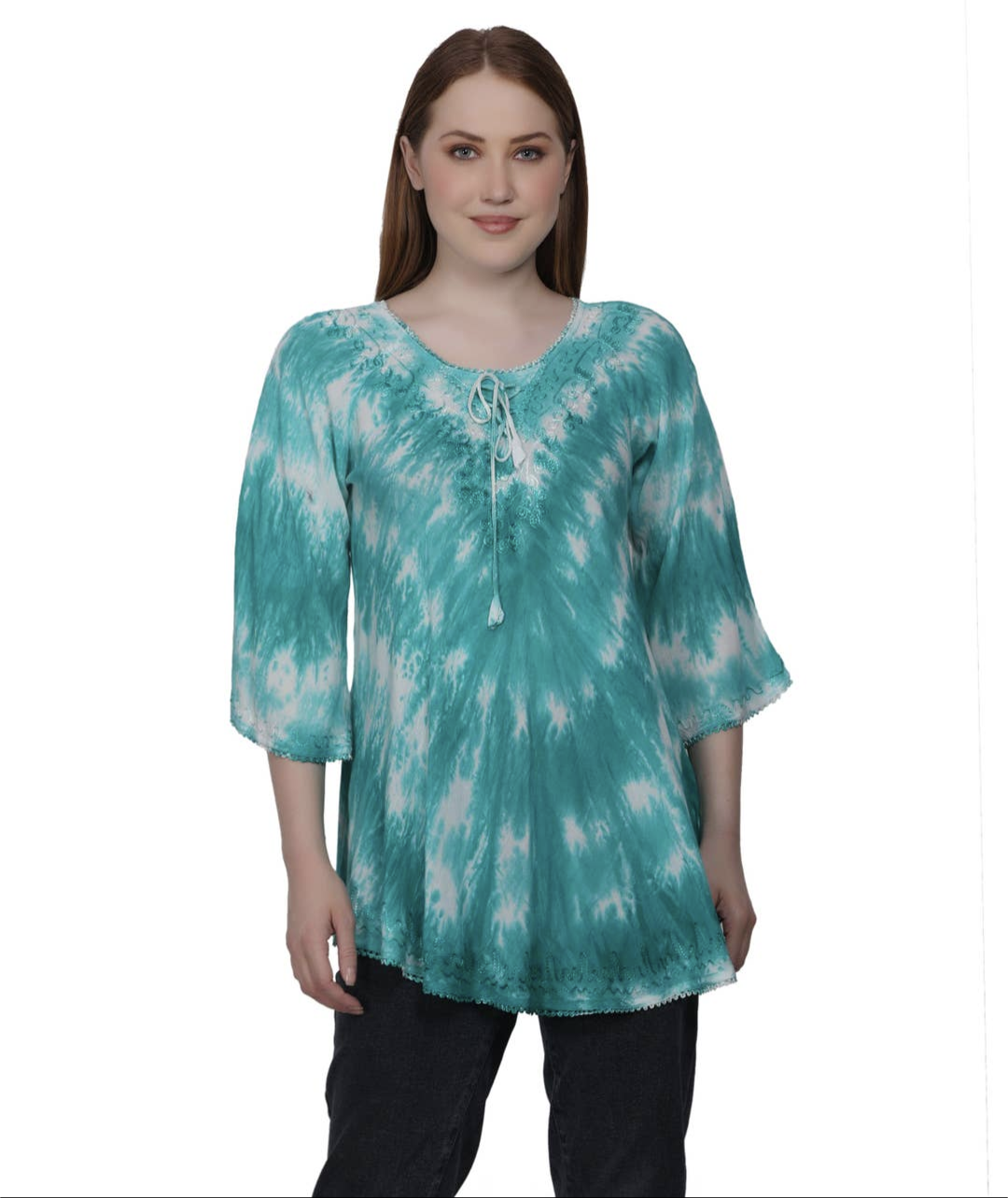 3/4 Sleeve Flowy Blouse