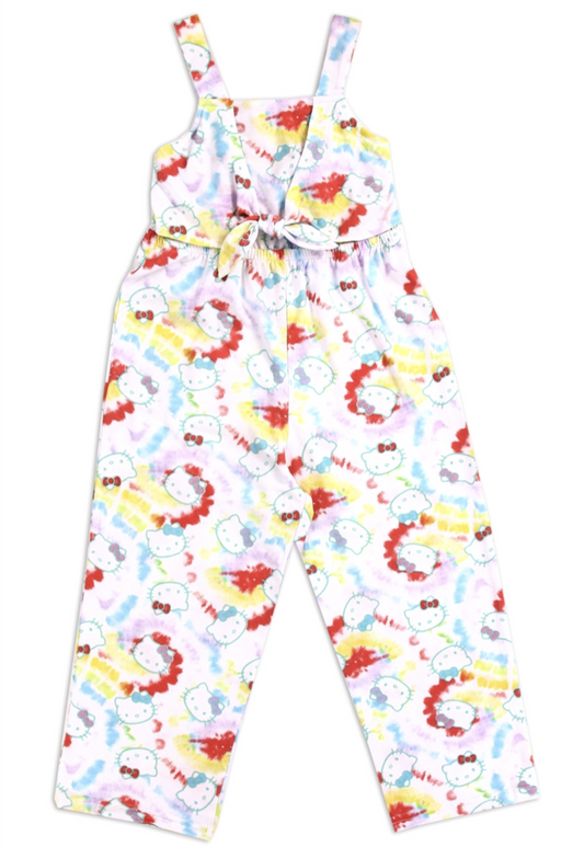 Colorful Sleeveless Hello Kitty Girls Jumpsuit
