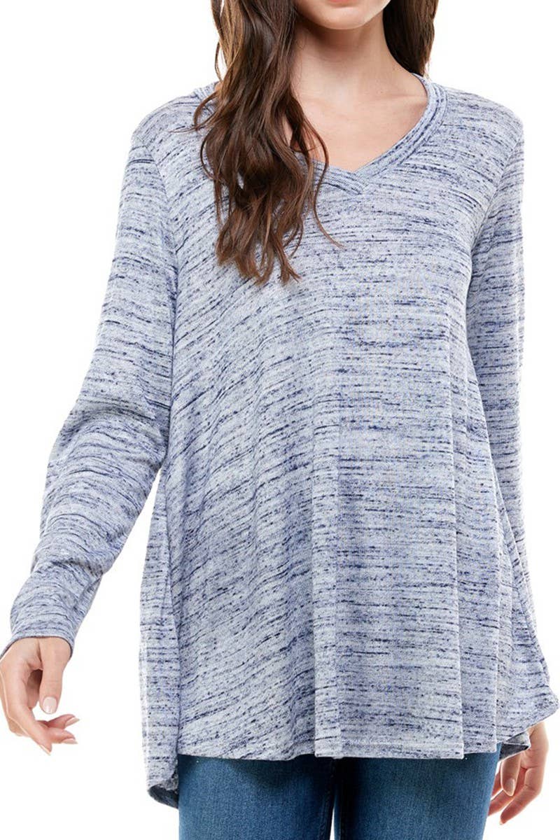 Women's V Neck Long Sleeves Tunic Top