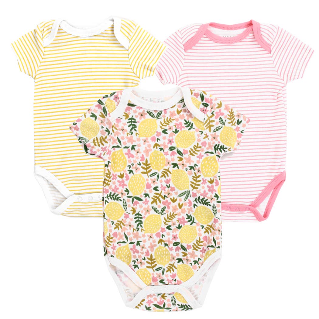 Girls Newborn 3-Pack Creepers