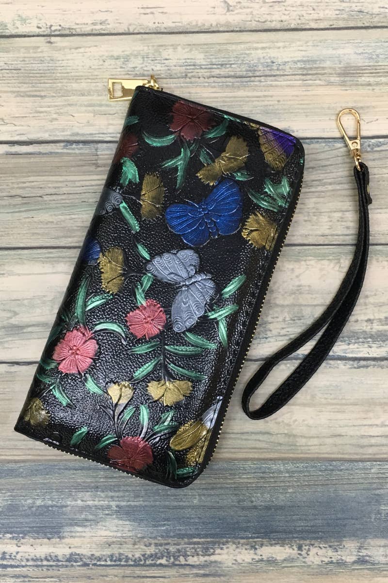 Flower Embossed Wallet