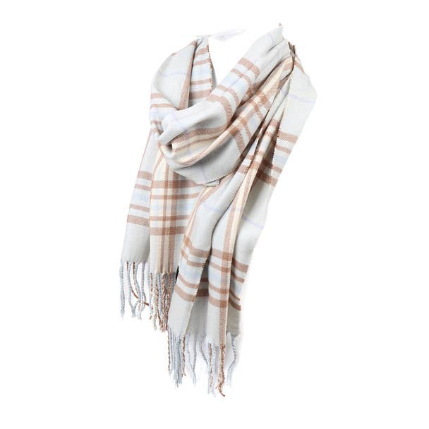 Unisex Acrylic Plaid Cashmere Feel Winter Scarves