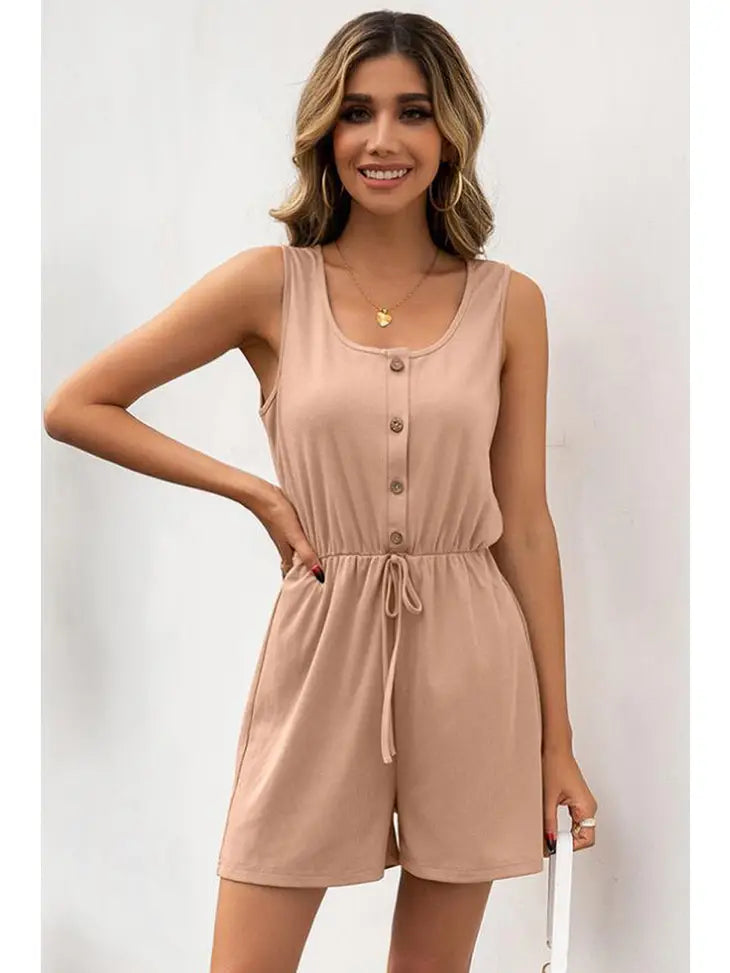 Button Pullover Romper