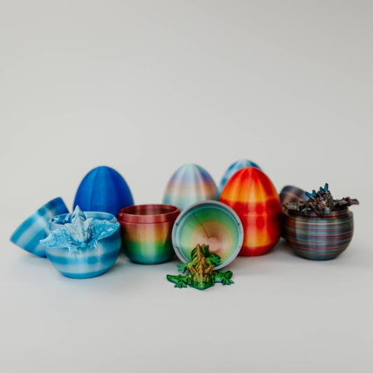 Small 3D Printed Mystery Dragon Egg Sets – Assorted 6-Pack