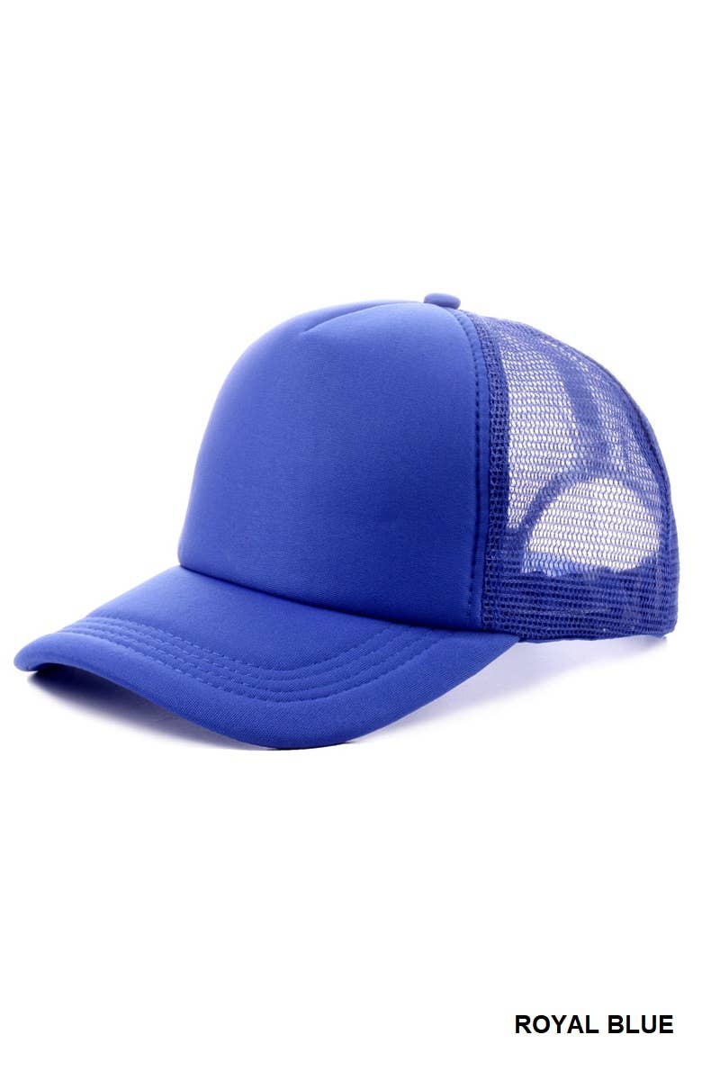 Classic Solid Mesh Back Trucker Cap