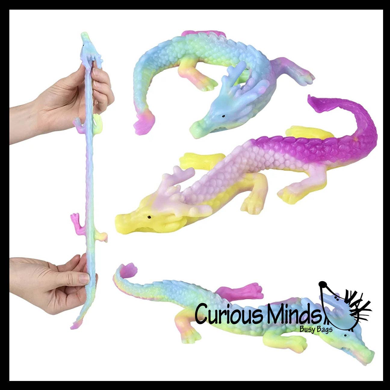 Large 9.5" Mochi Dragon-Soft Gummy Stretchy Fidget Squishy