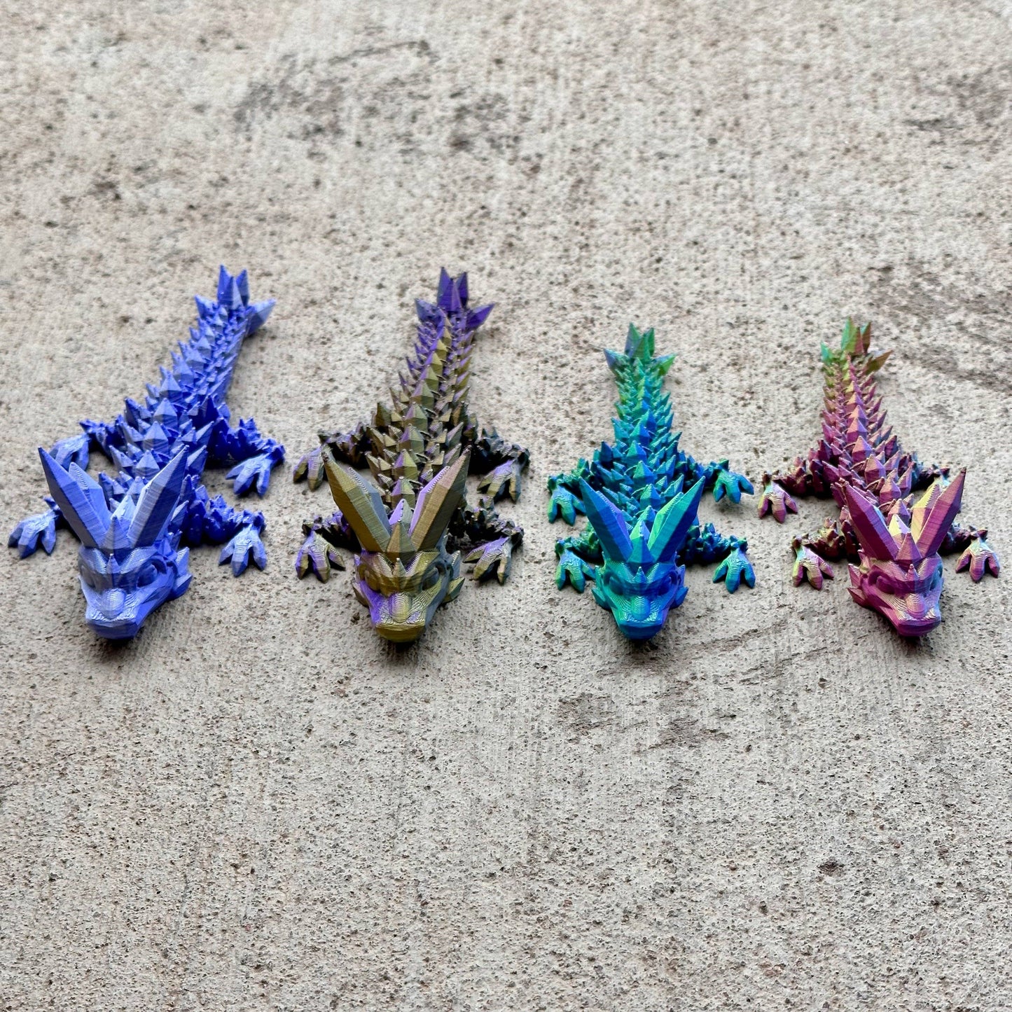 3D Printed Baby Crystal Dragon: Infant - 6"
