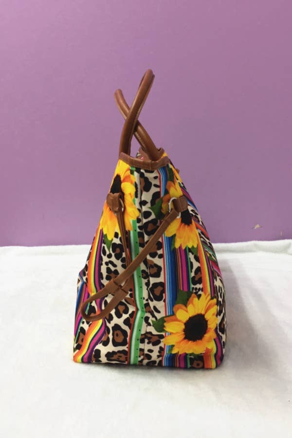 SUNFLOWER PRINT WEEKEND BAG