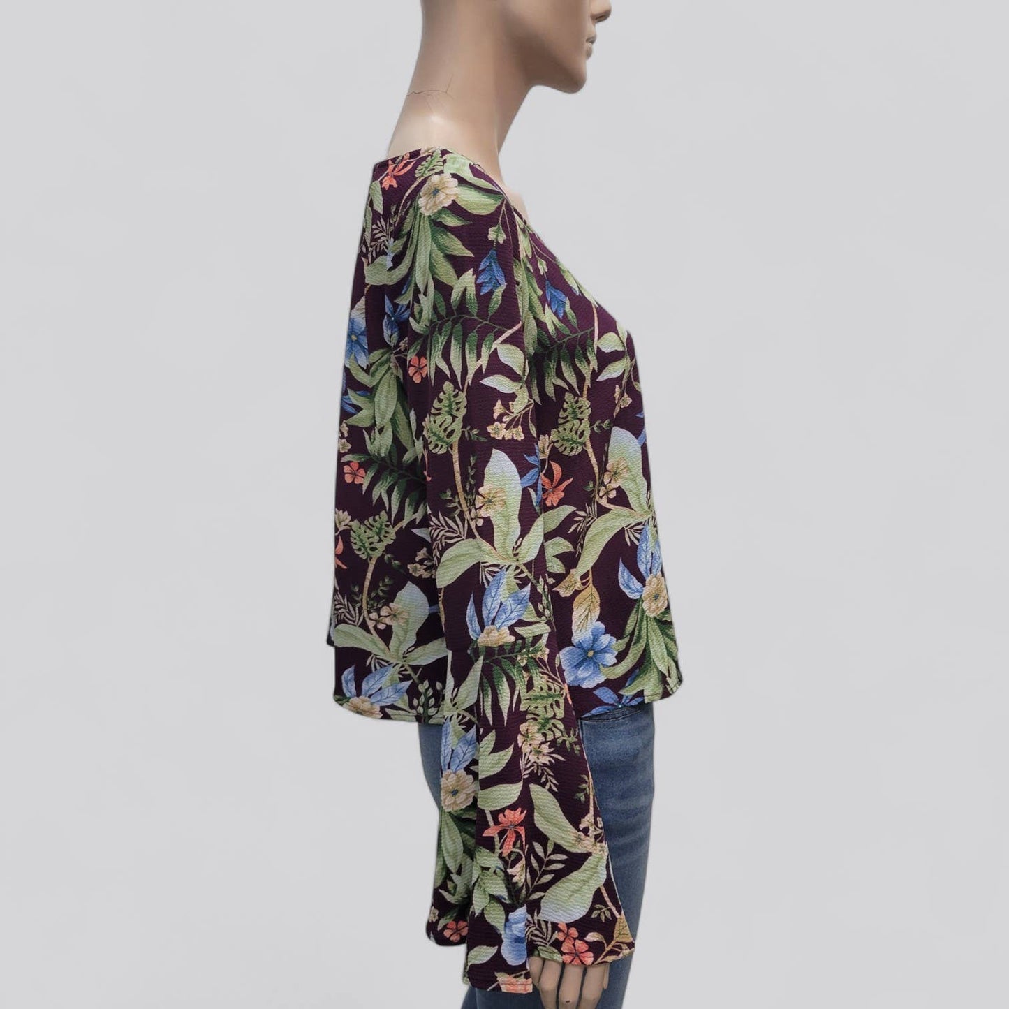 Contemporary Pebble Georgette Pint Pullover Blouse