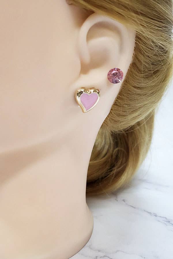 Valentine's Day Stud Earrings Set