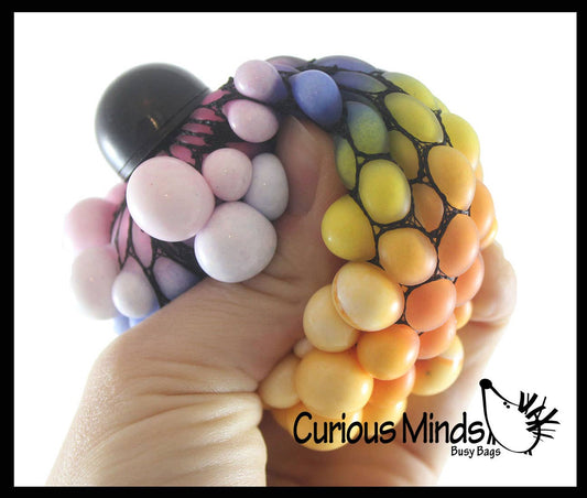 Rainbow Mesh Doh Filled Squeeze Balls - Doh - Ultra Squish