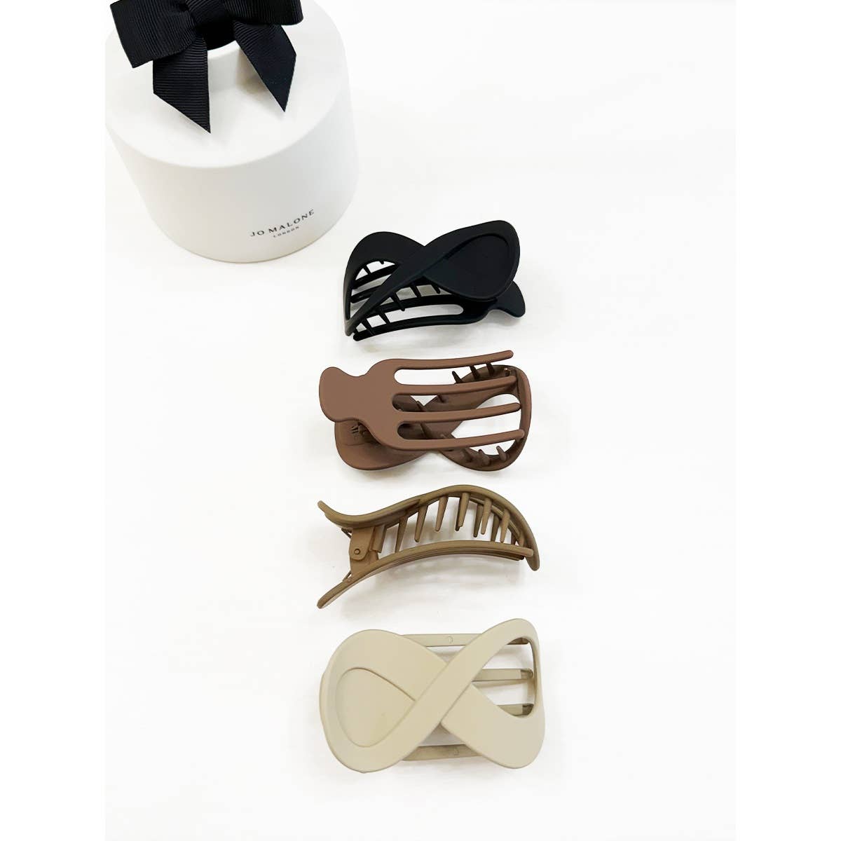 Infinity Symbol Matte Colors Flat Hair Claw Clips