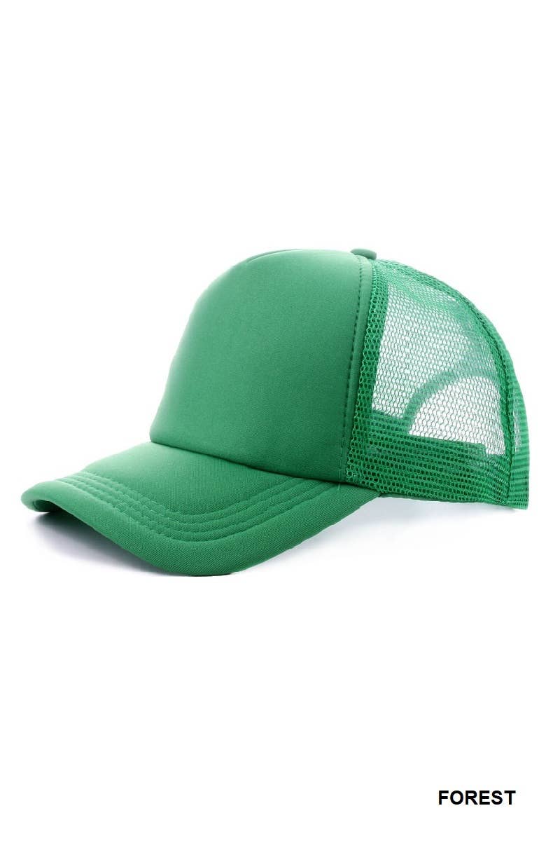 Classic Solid Mesh Back Trucker Cap