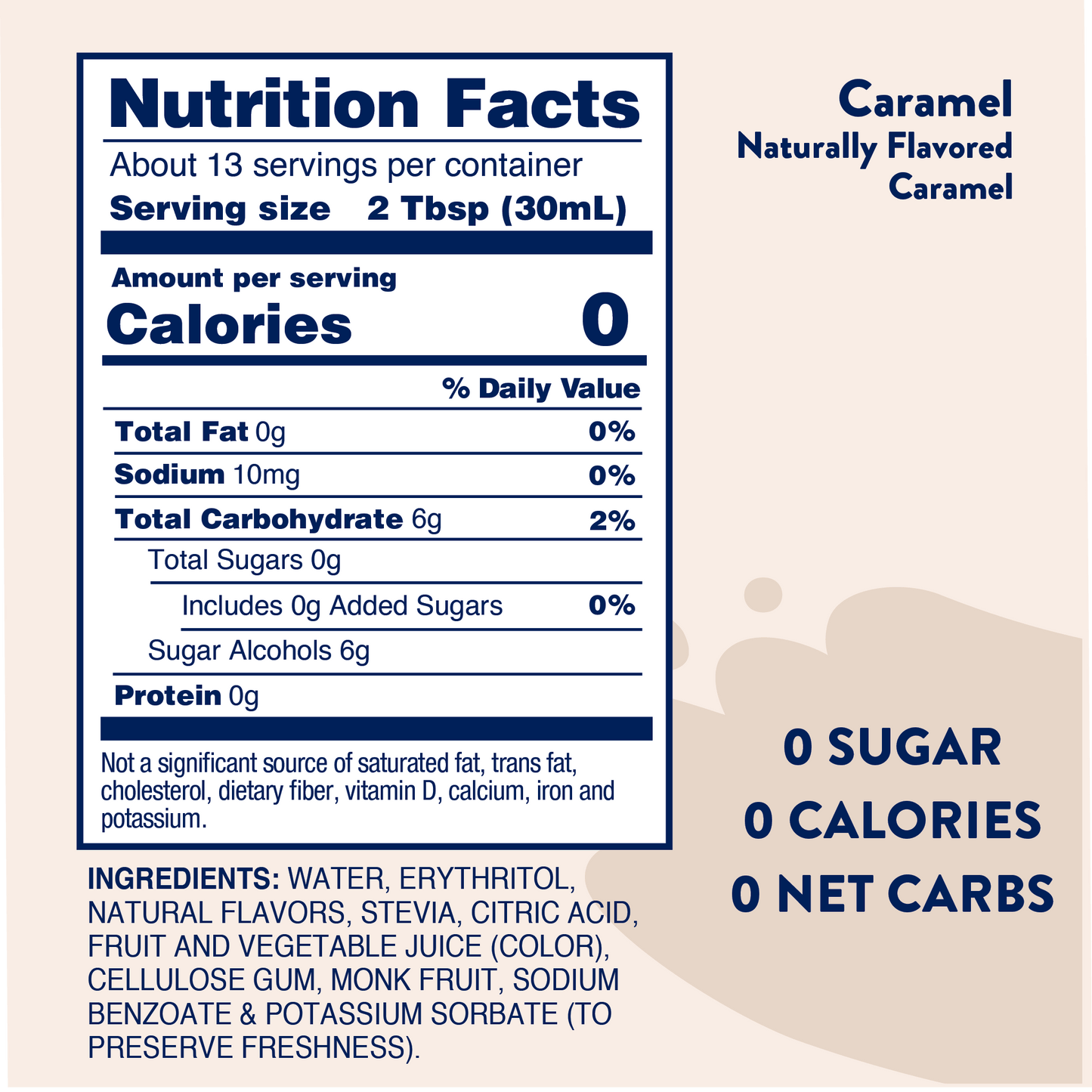 Naturally Sweetened Caramel Syrup - 375ml