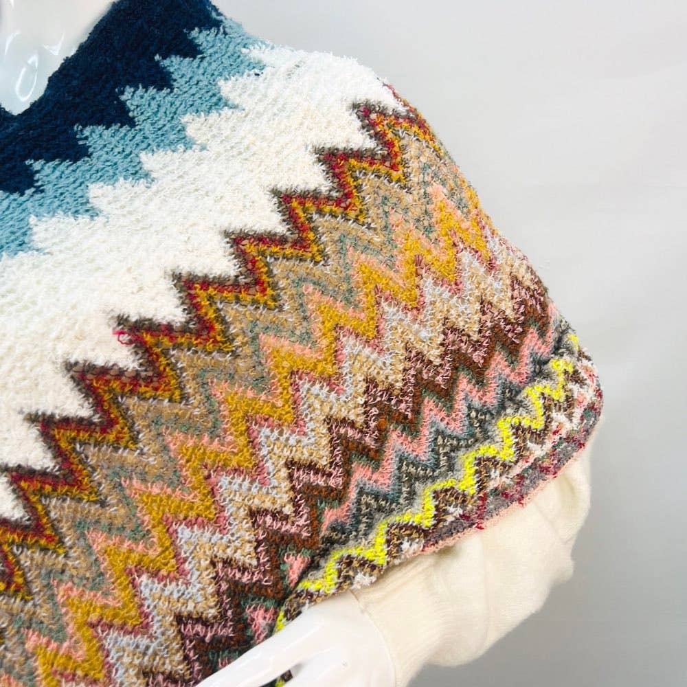 VIA FIORE - PONCHO RUANA CAPE WRAP KNIT OVERCOAT -  #16