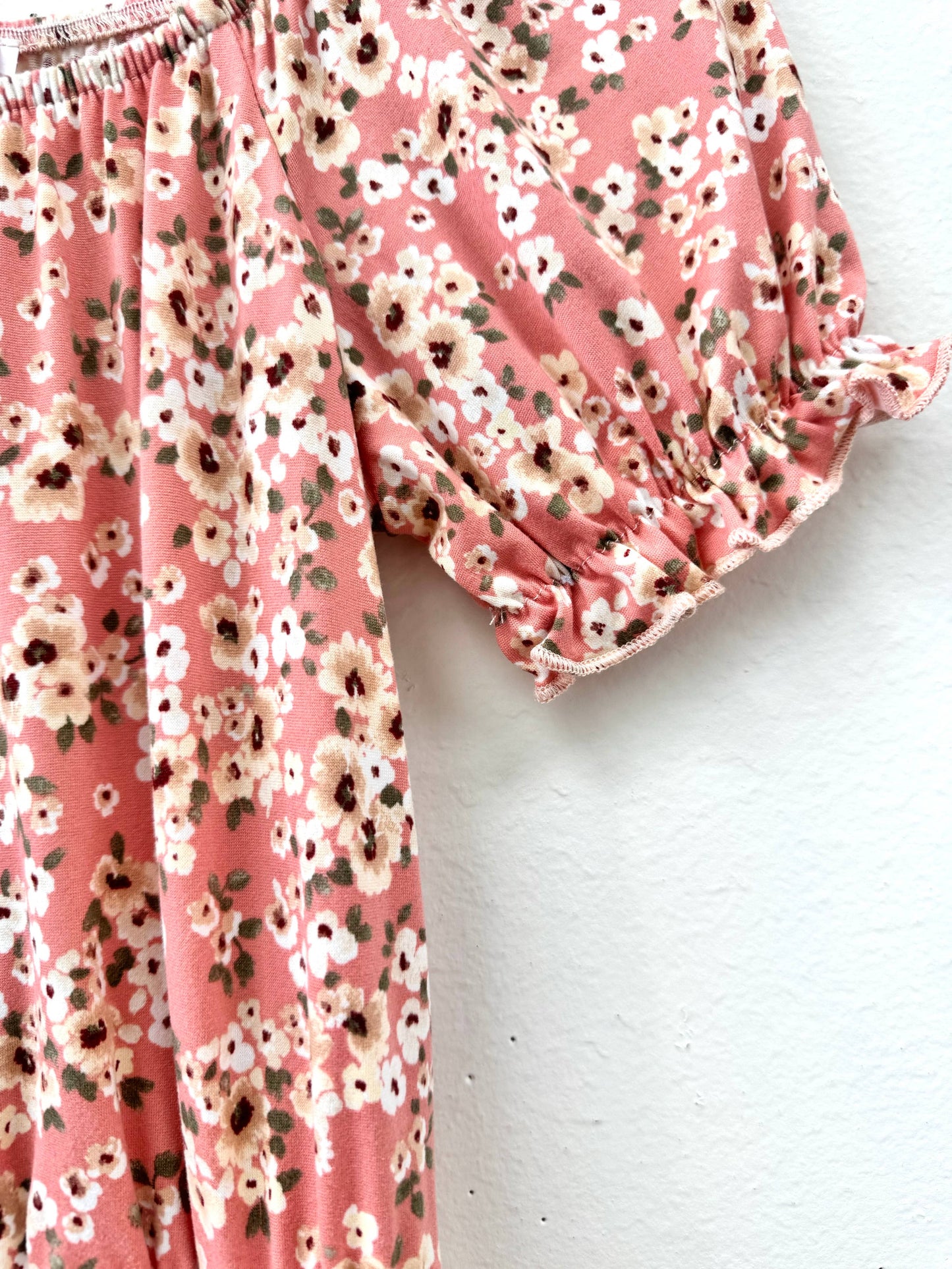 Girls Ruffle Short Sleeve Dress