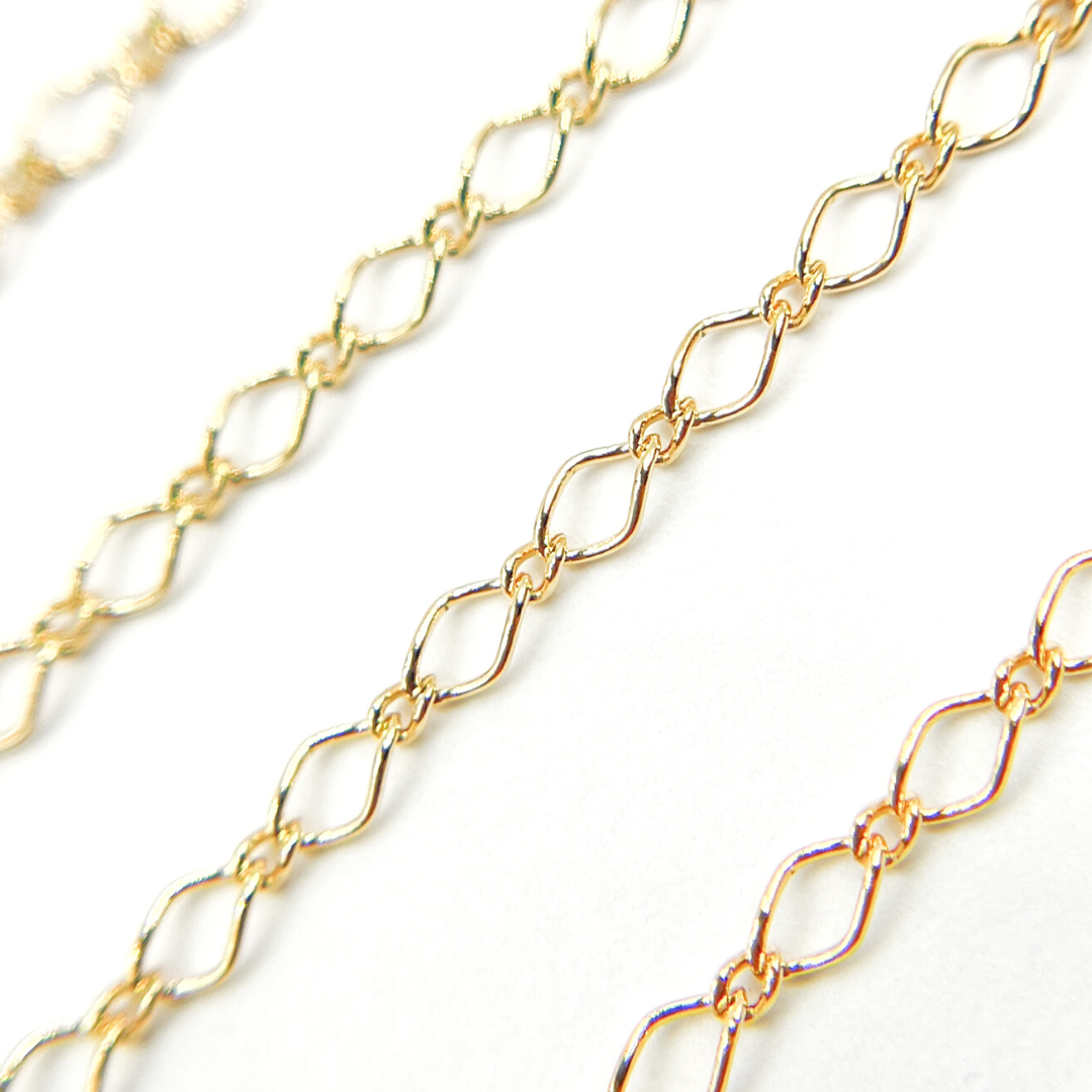 16MQGF. 14K Gold Filled Rhomb Link Chain