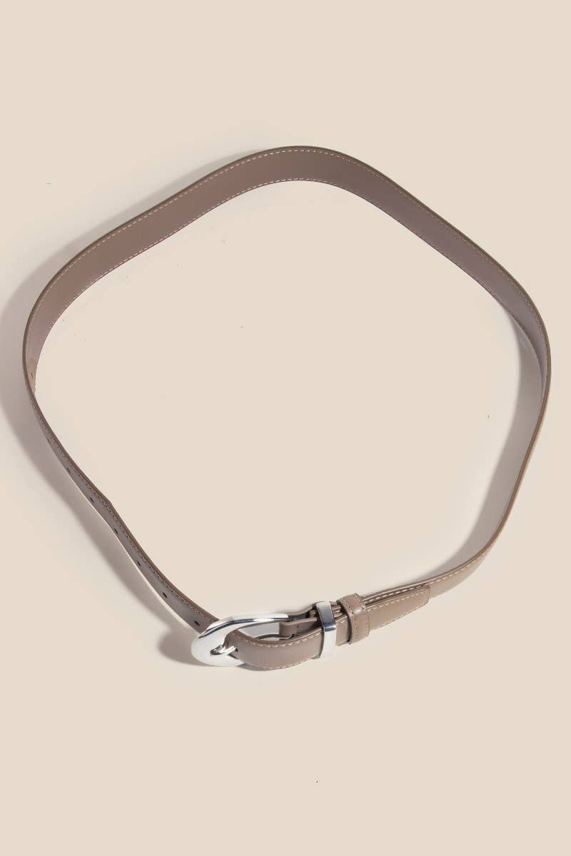 Double Stitch Leather Belt