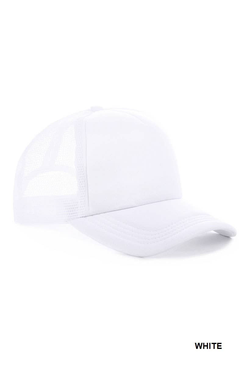 Classic Solid Mesh Back Trucker Cap