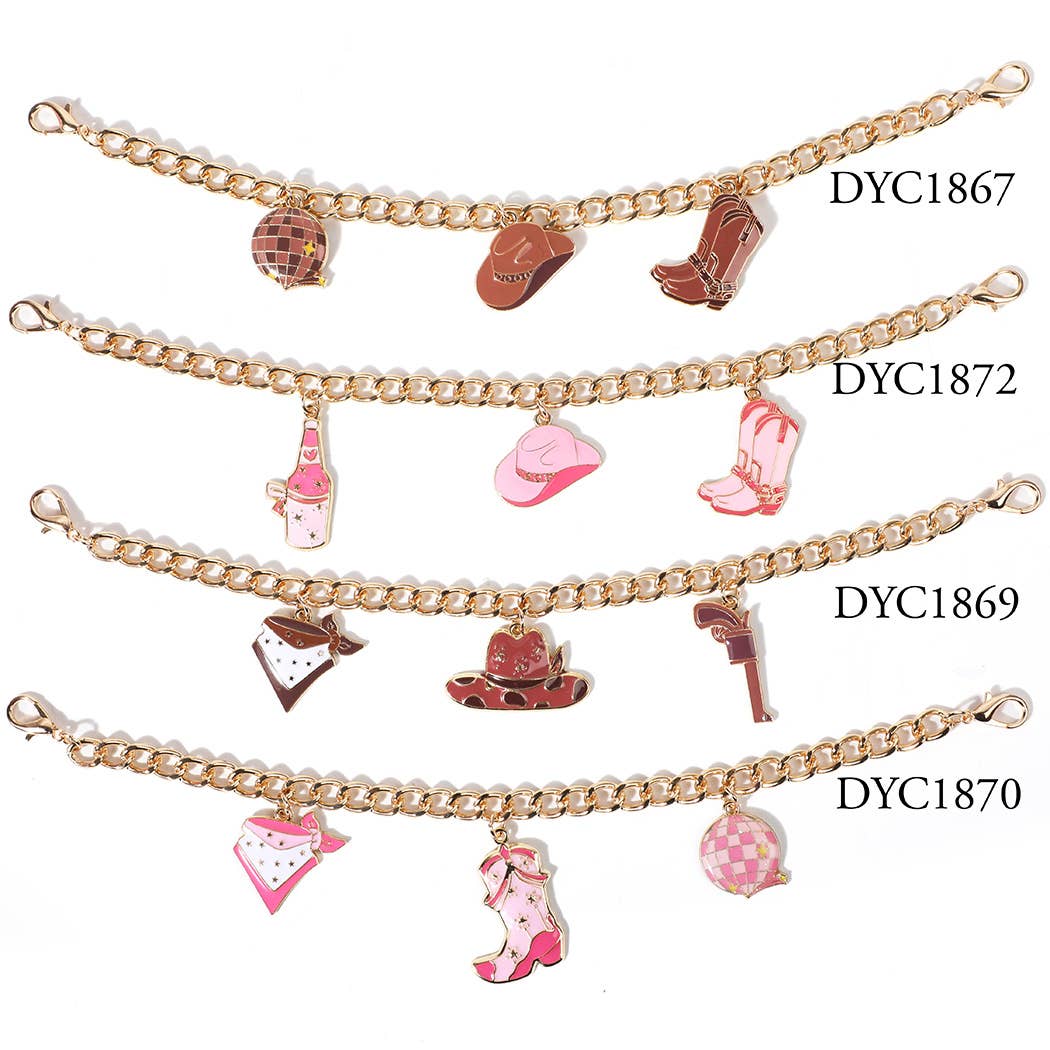 Western Cowboy Boots Hats Charm Trucker Hat Chain