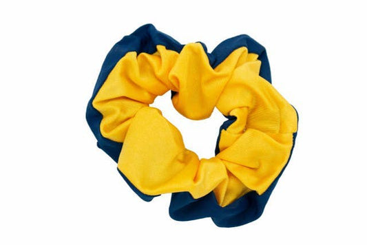 Scrunchie: Navy/Yellow Gold