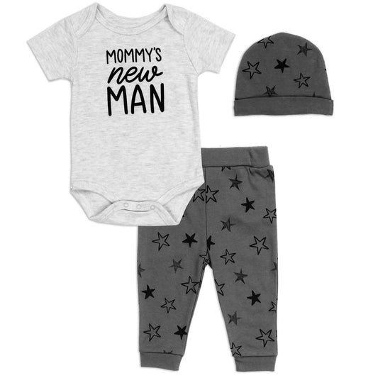 Boys Newborn 3-Piece Pant Set