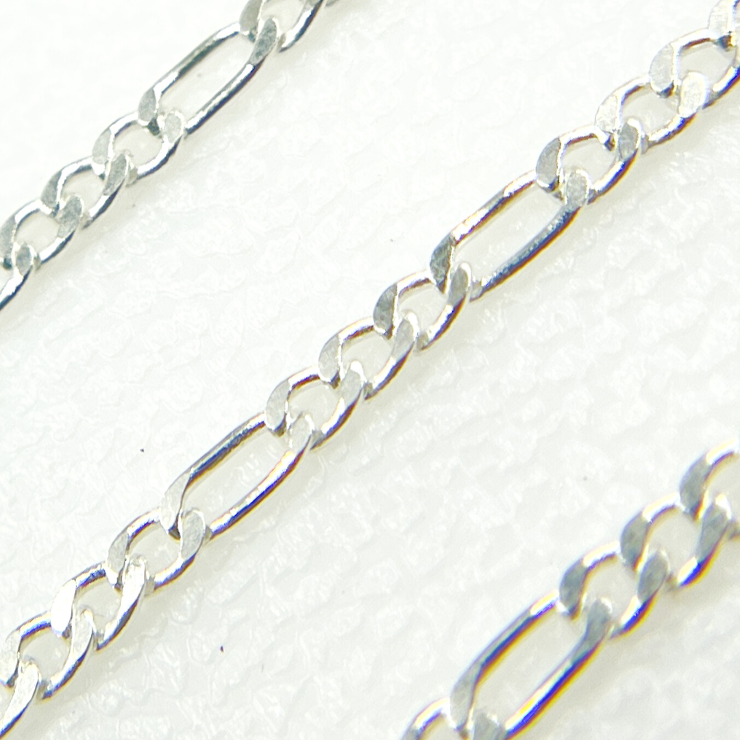 Y109SS. Sterling Silver Flat Figaro Link Chain