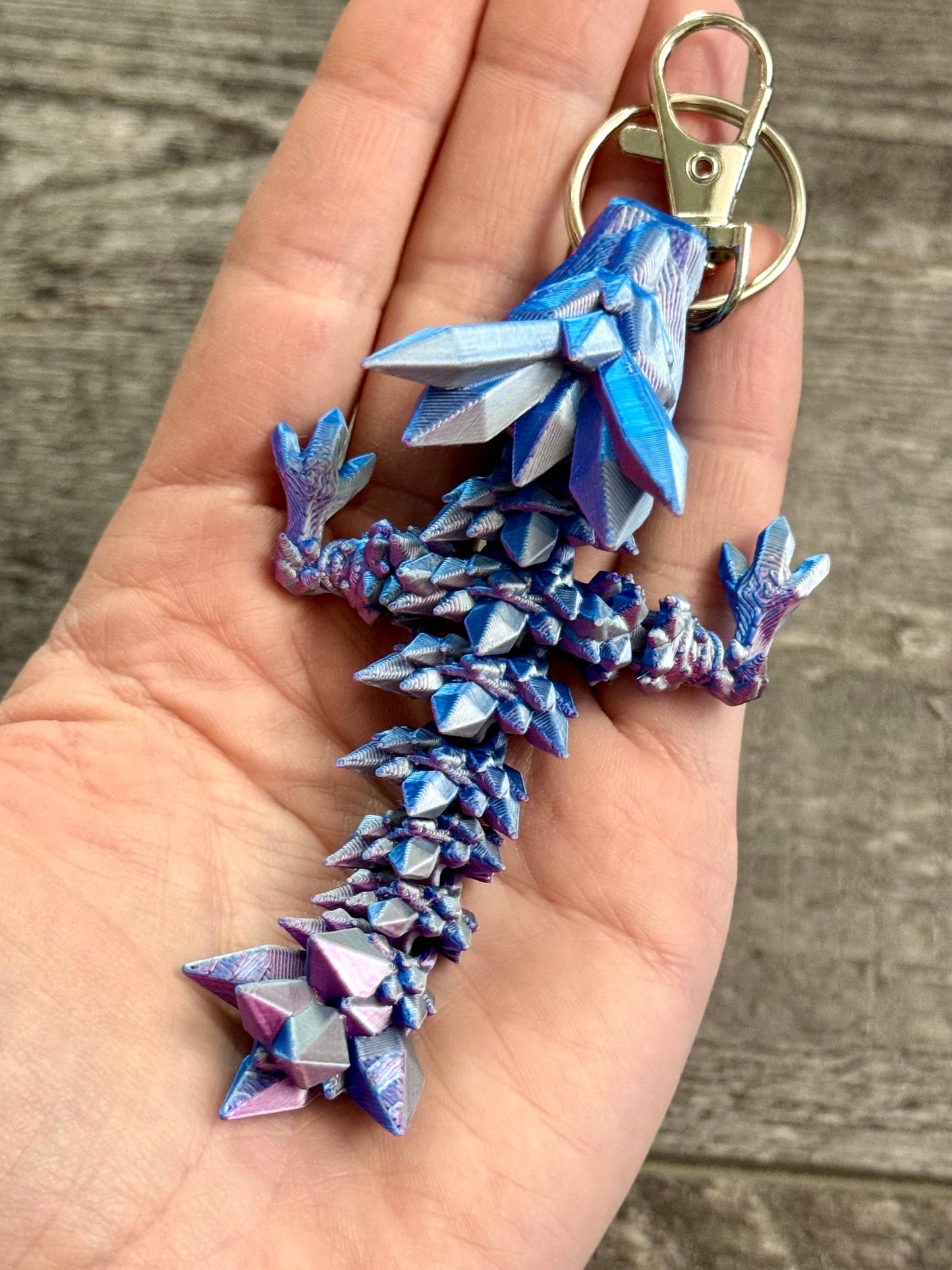 Crystal Dragon Keychain - 3D Printed
