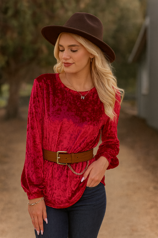 Crushed Velvet Top