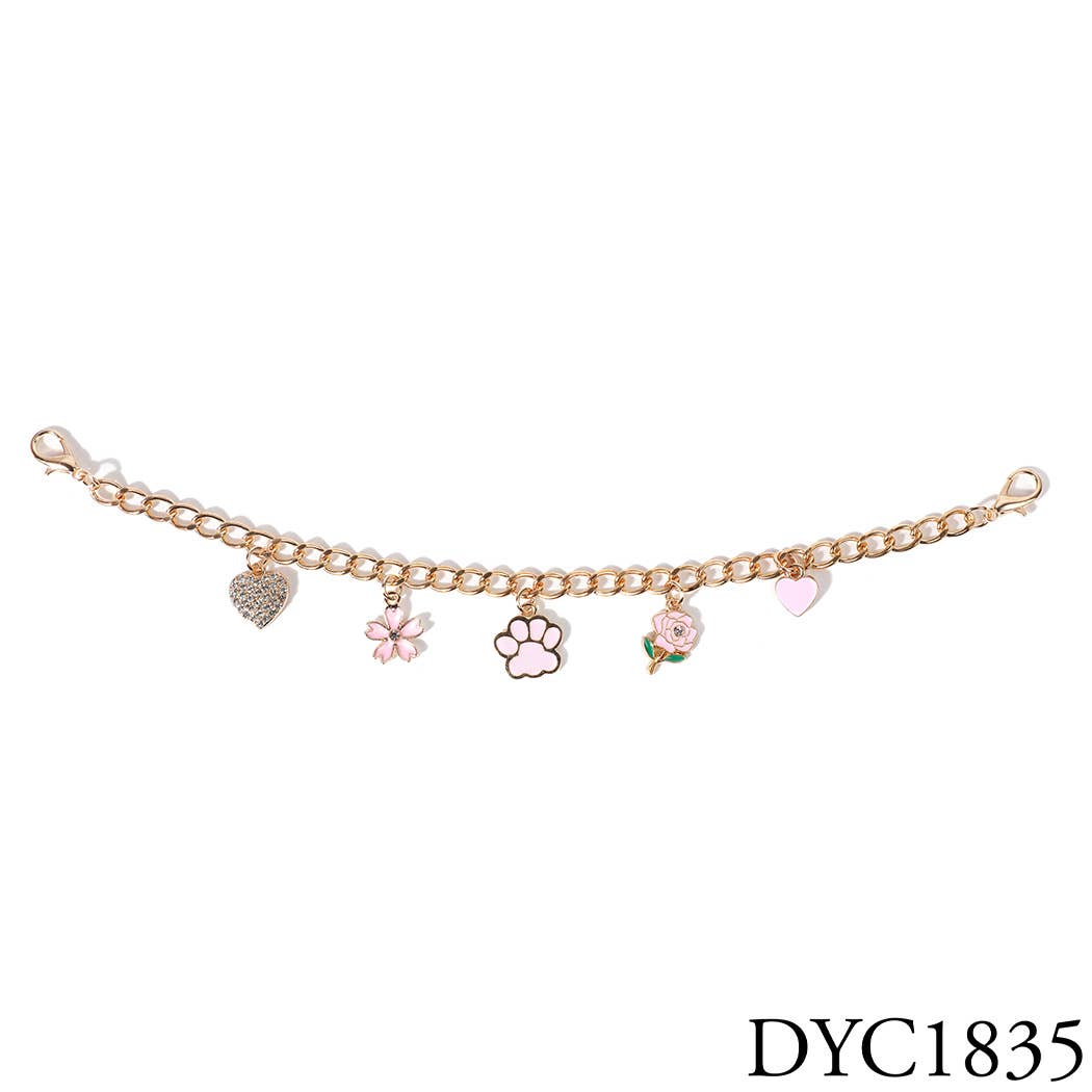 Spring Summer Flowers Charm Trucker Hat Chain