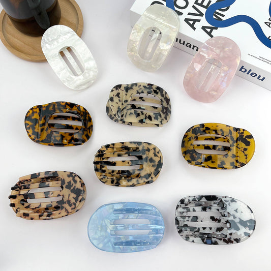 Flat Round Hair Clip, Spring and Autumn Claw Clip