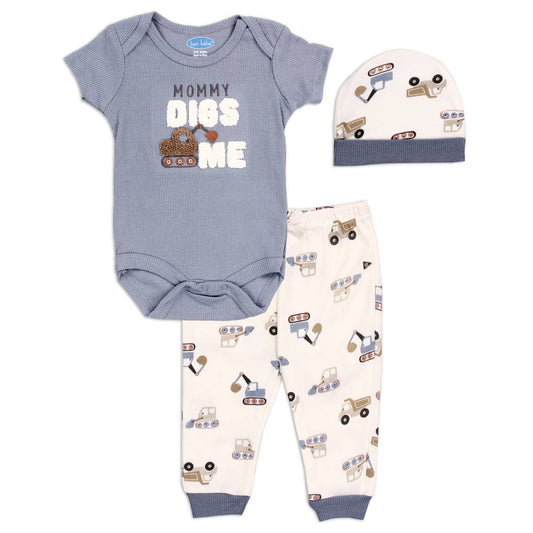 Boys Newborn 3-Piece Pant Set