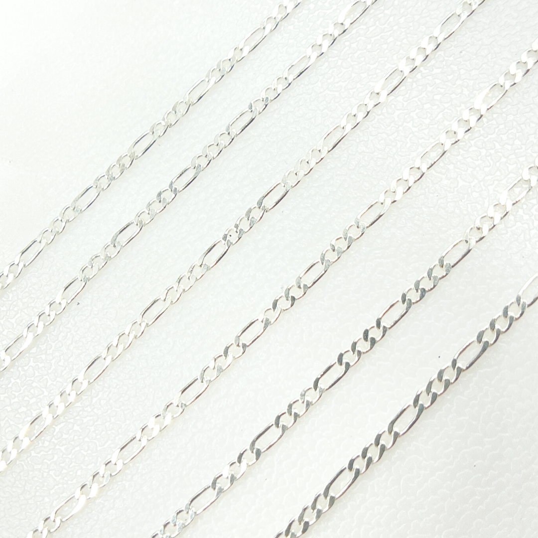 Y109SS. Sterling Silver Flat Figaro Link Chain