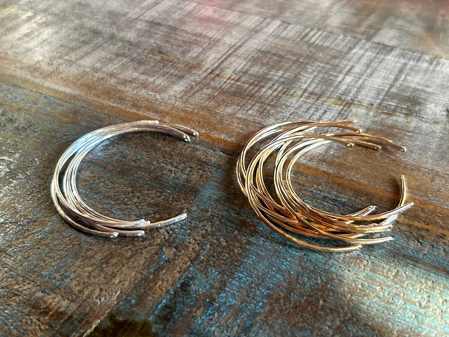 Twin Flame Permanent Jewelry Bangle Bracelet - Chaingle 