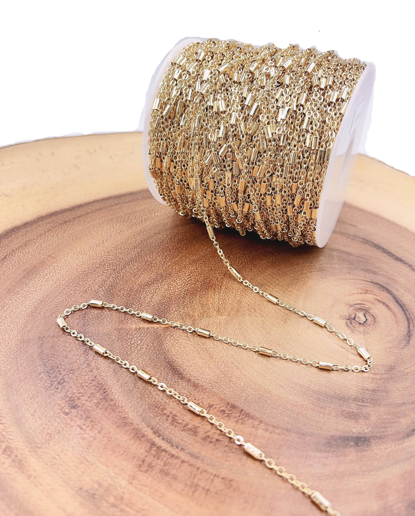 Gold Filled Barrel Satellite Chain for DIY Jewelry, CH306