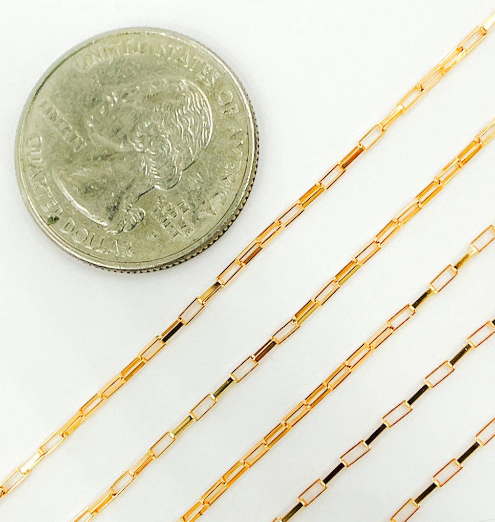 1295GF. 14K Gold Filled Box Link Chain