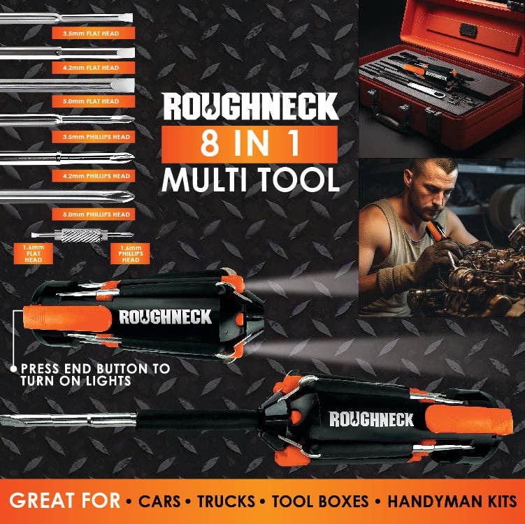 Roughneck Multi-Tool 8-In-1 with Lights