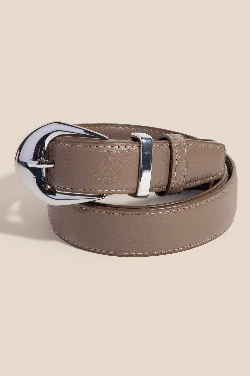 Double Stitch Leather Belt