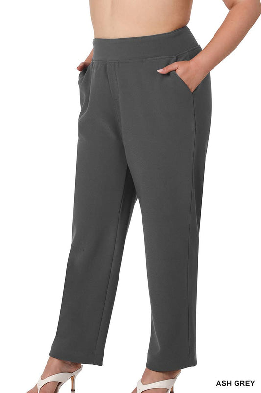 Plus 7/8 Length Stretch Pull-On Dress Pants