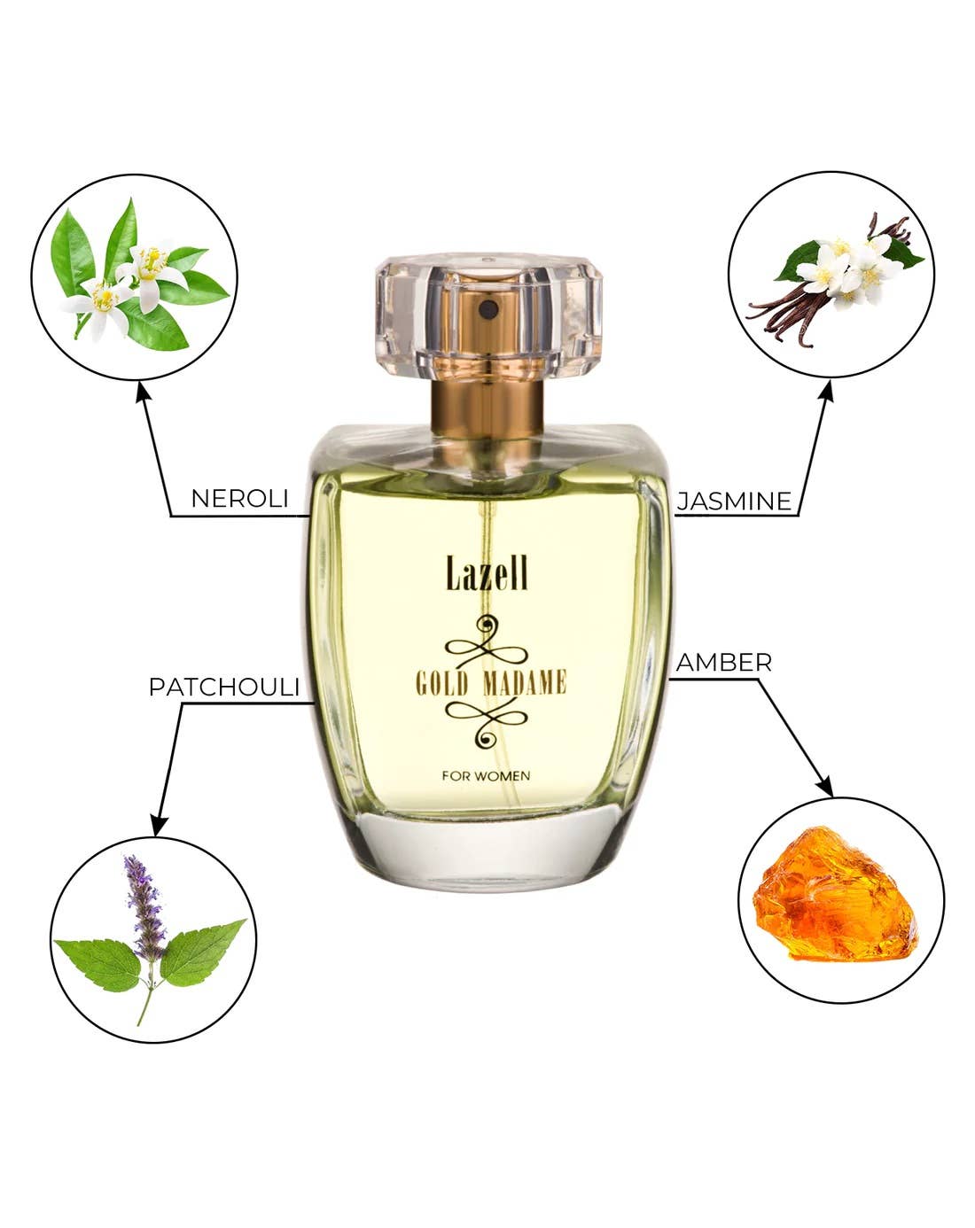 LAZELL GOLD MADAME FOR WOMEN EDP 100 ML 3.4 OZ