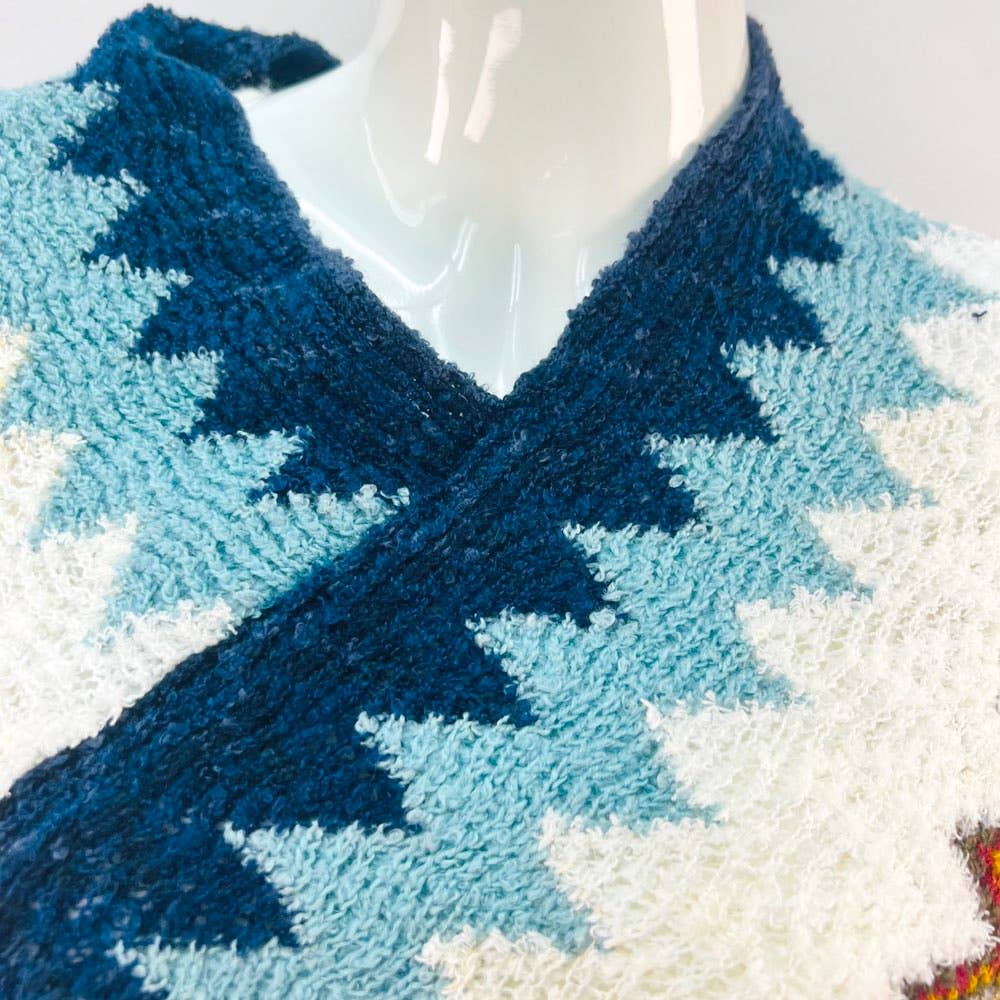 VIA FIORE - PONCHO RUANA CAPE WRAP KNIT OVERCOAT -  #16