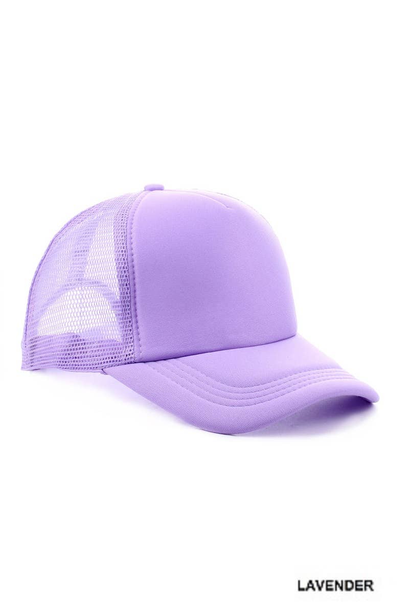 Classic Solid Mesh Back Trucker Cap