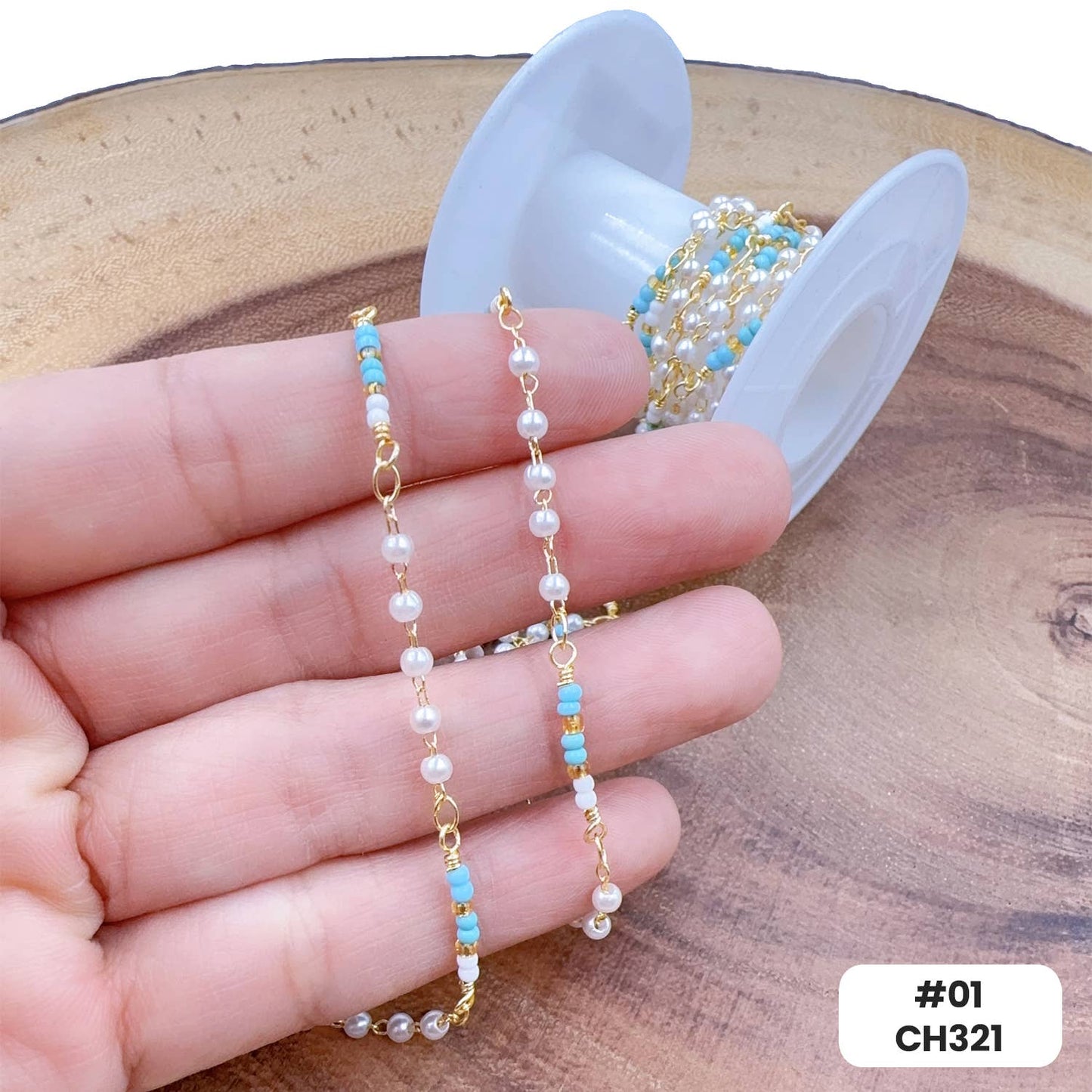 Enamel Daisy Flower Chain Gold Filled