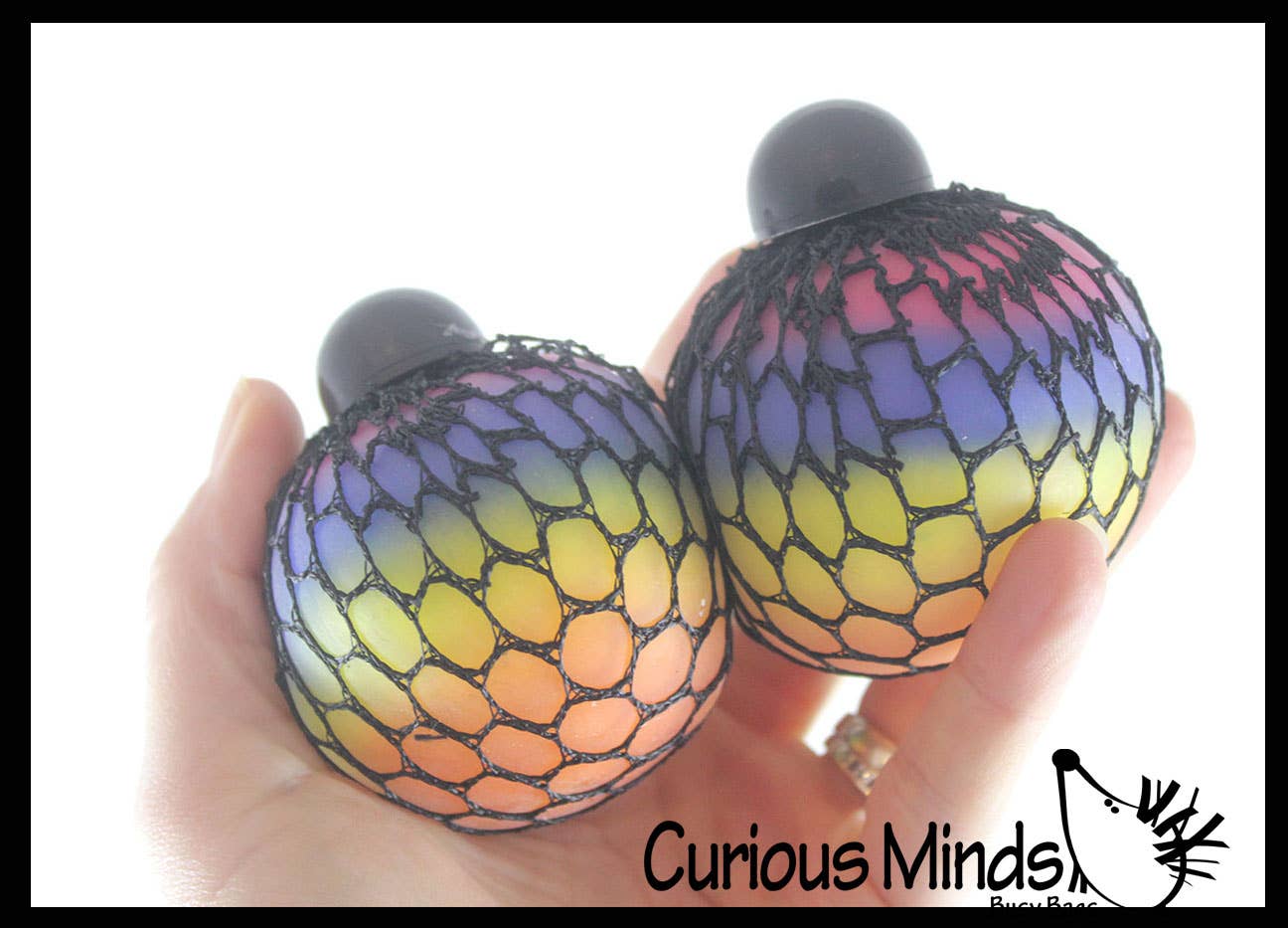 Rainbow Mesh Doh Filled Squeeze Balls - Doh - Ultra Squish