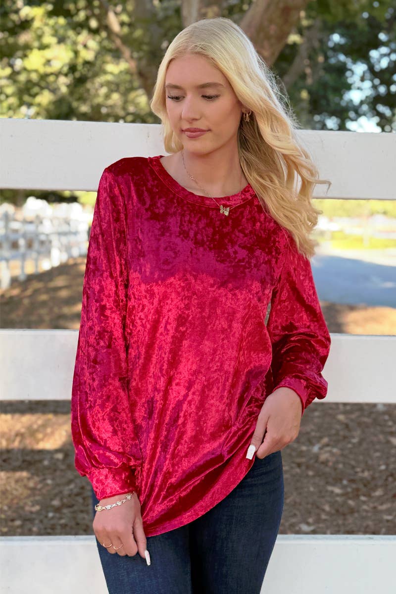 Crushed Velvet Top
